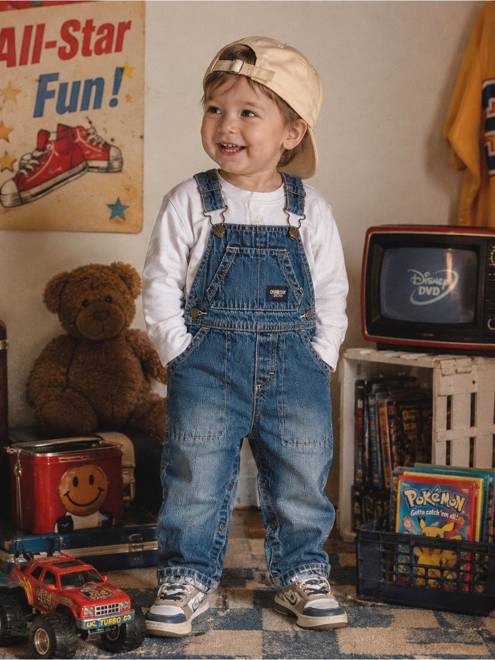 OshKosh B'gosh Baby Y2K Denim Utility Overalls 12 months